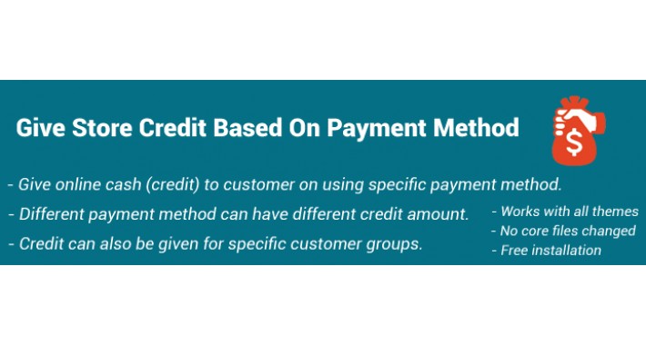 Get Store credit based on payment method Get Store credit based on payment method