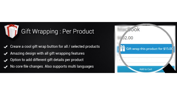 Gift wrapping per product basis Gift wrapping per product basis