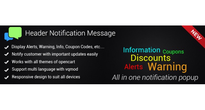 Header Notification Message - Alerts, Warnings, Information Header Notification Message - Alerts, Warnings, Information