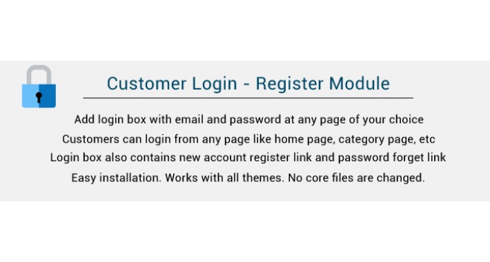 Login - register box : Allow customers to login from any page Login - register box : Allow customers to login from any page