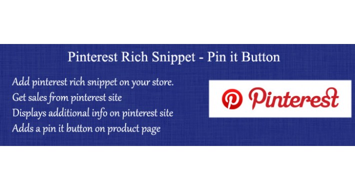 Pinterest Rich Pins Snippet - Pin It button