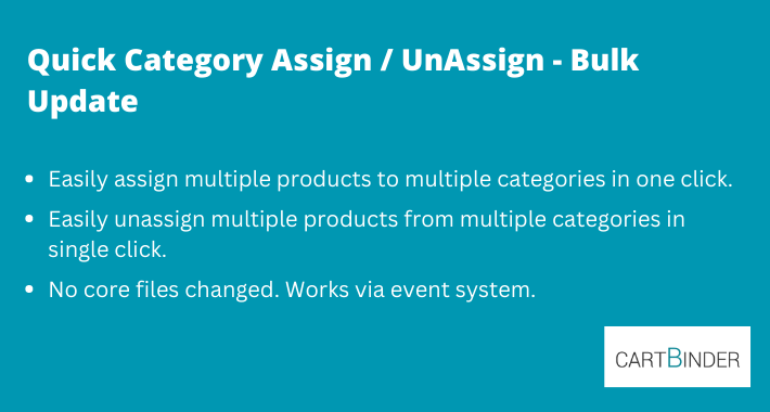 Quick Category Assign / UnAssign - Bulk Update Quick Category Assign / UnAssign - Bulk Update