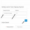Add Customized total shipping and payment from admin side order Add Customized total shipping and payment from admin side order