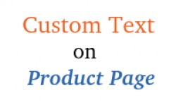 Custom text on product pages : Add extra information